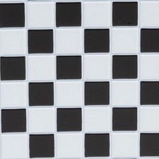 Dollhouse Miniatures 1:12 Scale Tile Floor: 1/4 Sq, 11X15 1/2, Blk/WH FF60615