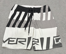 Quiksilver Shorts Mens 34 White Gray Colorblo...