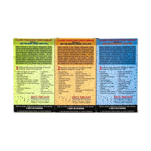 Grand Ours VHS Classique Wargames Vidéo 'Library' - Bibliothèque Vol. 1-3 VHS Ex - Photo 2 sur 2