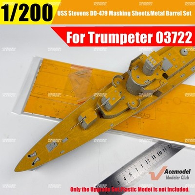 1/200 USS Stevens DD-479 Masking Sheet+Metal Barrel Kit for Trumpeter 03722