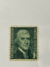 Scott 1278- Thomas Jefferson, Prominent Americans Series- MNH 1c Free Shipping