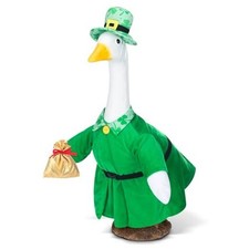 's Day Goose Outfit Porch Goose Clothes for 23" Lawn Outdoor Green St. Patrick