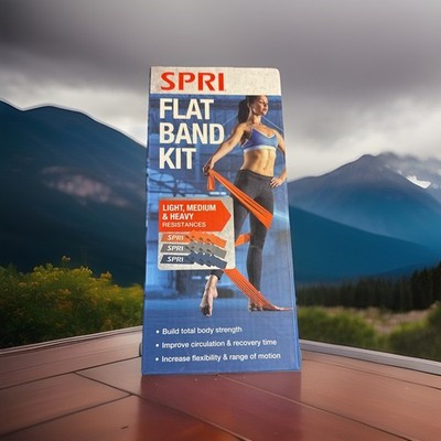 SPRI Flat Band Kit, 3 pack Light, Medium, Heavy-NIB  #245