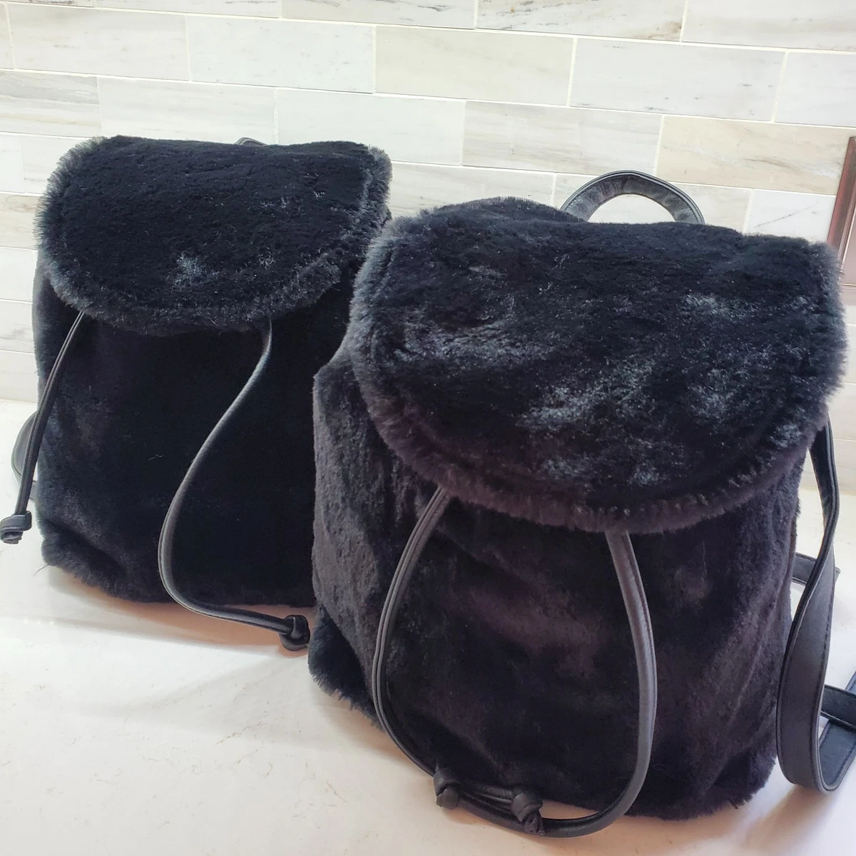 Moschino Couture Mohair blend “fur” backpack Moschino Clutches and evening bags for Women | Online Sale  main image 3