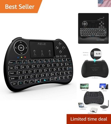 73-Key Backlit Wireless Mini Keyboard with Touchpad   Perfect for Entertainment