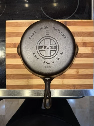 Griswold #6 Cast Iron Skillet (699) Large Block Logo