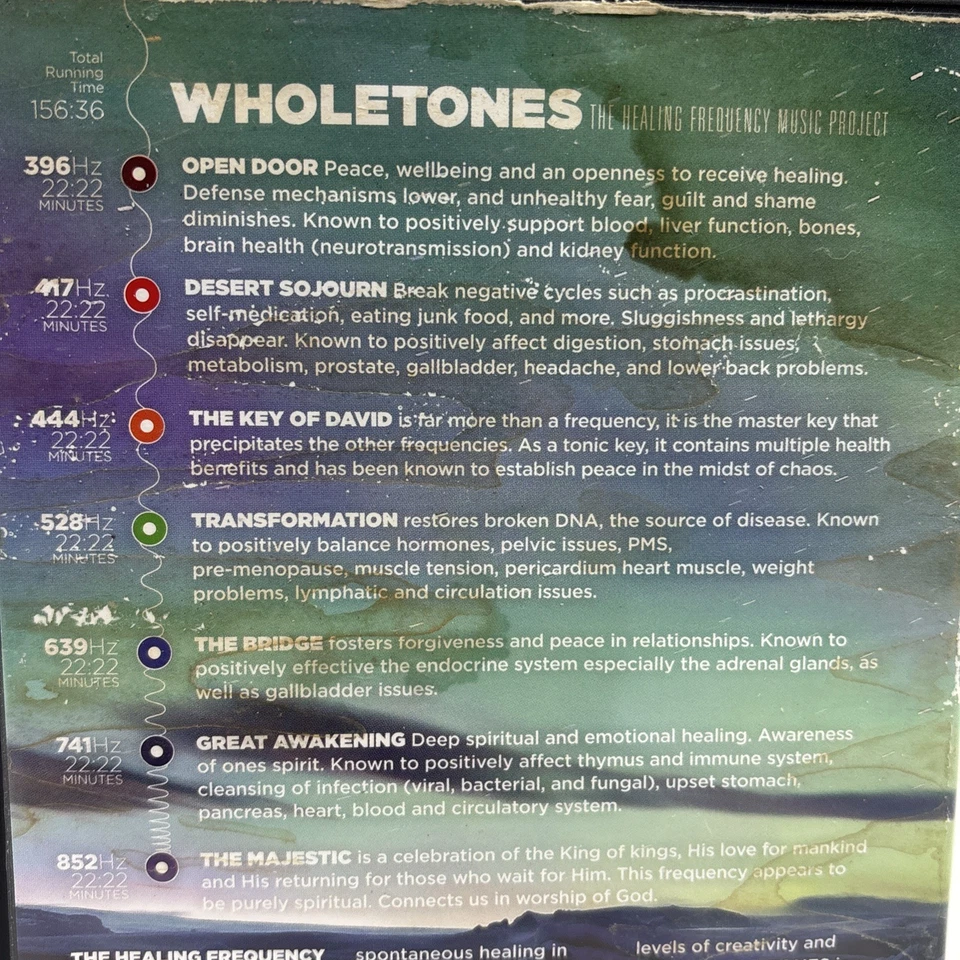 Wholetones The Healing Frequency Music Project 2015 Incomplete Set Missing 2 CDs - Image 3 of 4