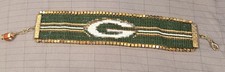 Green Bay Packer Unique Hand Beaded Bracelet w/Football Charm 💚🏈💛🧀