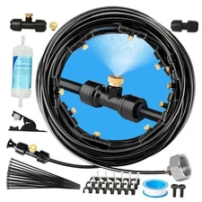  Misters for Outside Patio, Garden Misting System for Cooling 50FT