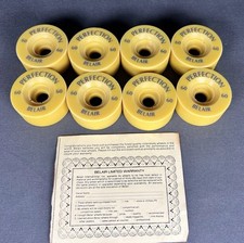 Vintage NOS BELAIR Perfection 60mm Roller Skate Wheels Set of 8 Crest Quad New