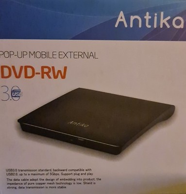 Antika Pop-Up Mobile Externes DVD-RW Optisches Laufwerk USB 3.0