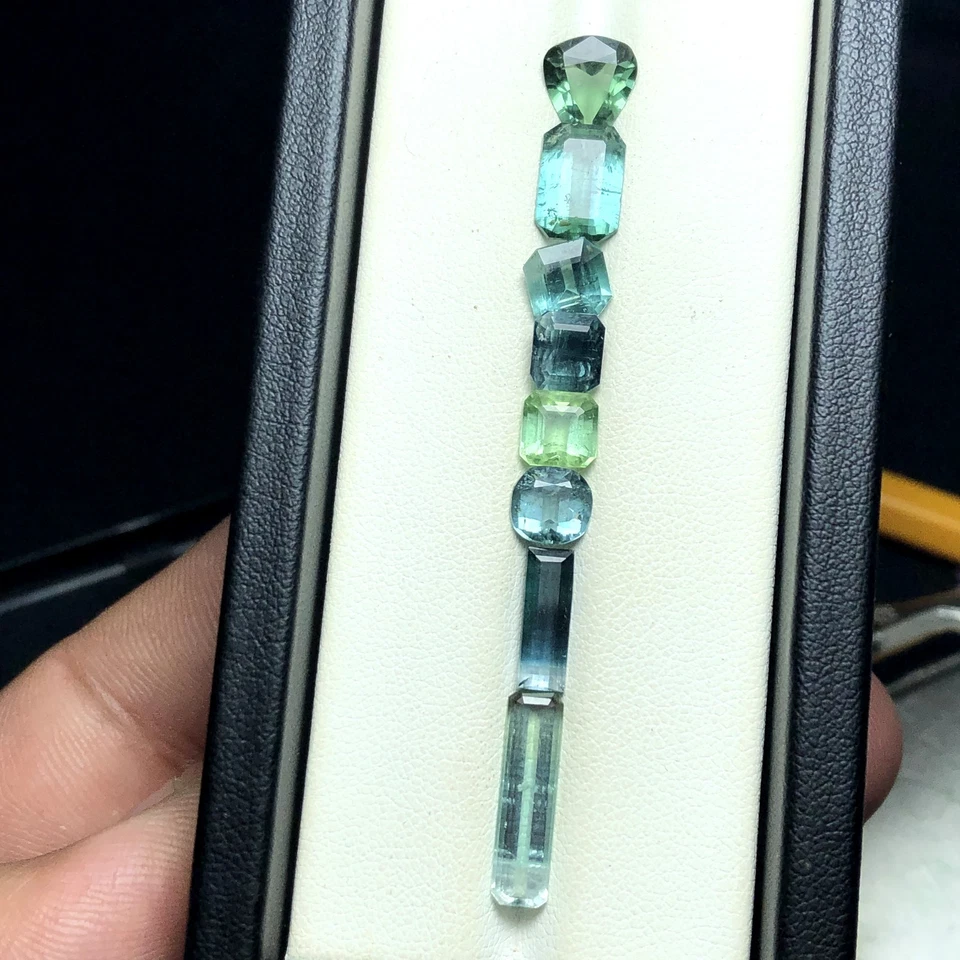 "Natural Tourmaline Cut Stones Lot – Multi Color Faceted Gemstones for Jewelry  - Image 3 of 4