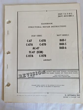 USAF Series C-47 Navy R4D1, 5, 6 Aircraft Structural Repair Instruction Aug 1959