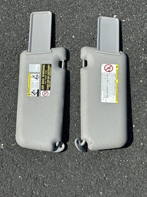 2004-2005 Toyota Rav4 Sun Visor SET PAIR RH LH driver and passenger set Grey OEM