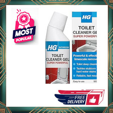 HG Toilet Cleaner Gel Super Powerful, Limescale & Stain Remover – 500ml 16.24 per litre