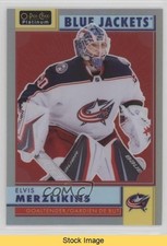 2022-23 O-Pee-Chee Platinum Retro Rainbow Elvis Merzlikins #R-57 READ h6w