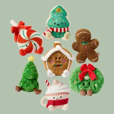 Gigglescape Mini Christmas Holiday Soft Plush Toys Gingerbread Tree Mug YOU PICK