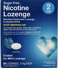 Sugar Free Nicotine Lozenge 2mg 80pcs Coated Ice Mint Flavor New READ