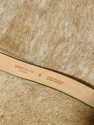 Lafayette 148 New York Camo Print Calf Hair Belt BNWT Size S  display picture 2