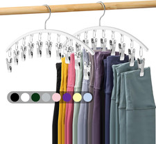 Legging Organizer for Closet, Metal Yoga Pants Hanger w/Rubber Coated 2 Pack w/1