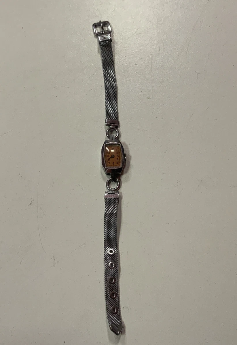 Vintage fond acier inoxydable ladies watch sales