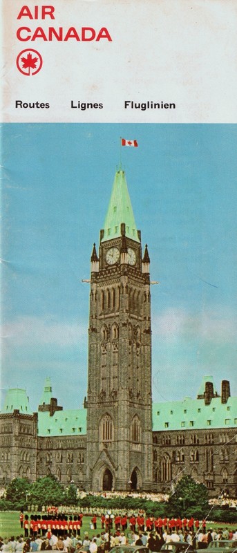 Air Canada Route Map  1966 =