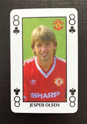 Waddingtons Number 1  Single Swap Playing Card - JESPER OLSEN - Man Utd