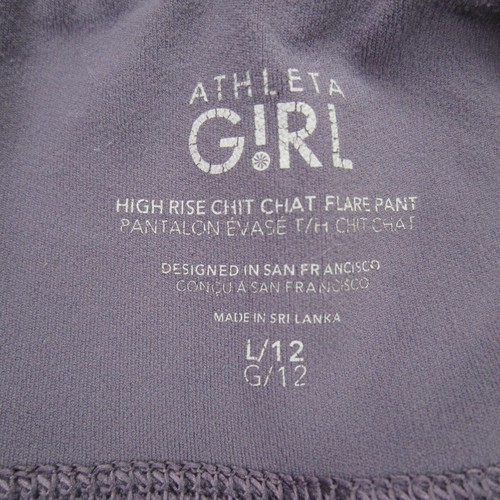 Athleta Leggings Girl Youth Size L/12 Purple High Rise Chit Chat Flare Pant - Picture 6 of 14
