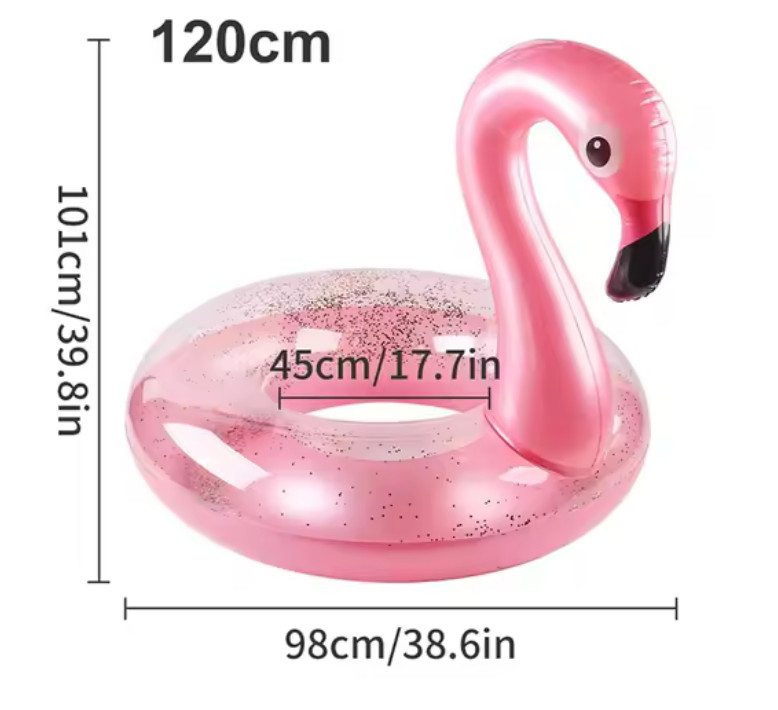 Flotador gigante flamenco rosa 120cm – adultos piscina playa verano