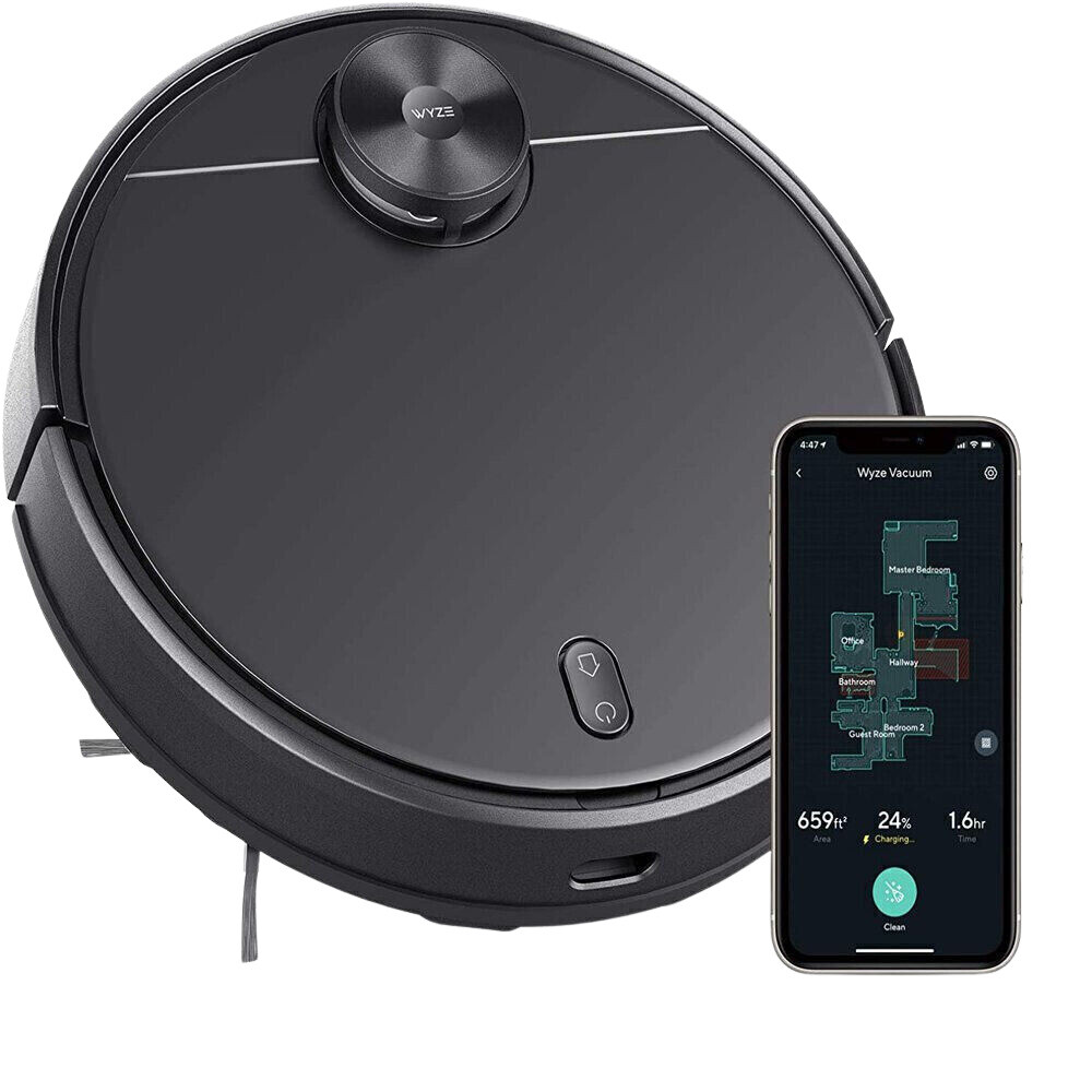 Wyze WVCR200SW Powerful Black Robot Vacuum Cleaner