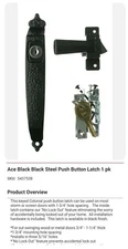 ACE  BLACK KEYED Colonial  STORM SCREEN DOOR LATCH HANDLE 5437538