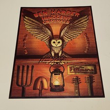 BEN HARPER &ndash; Signed Poster &ndash; Innocent Criminals &ndash; 2015 &ndash; Fillmore