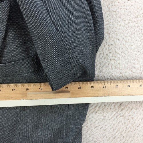 Haggar Imperial Double Breast Grey Wool Blazer Jacket Men Size UK 46R - Picture 6 of 12