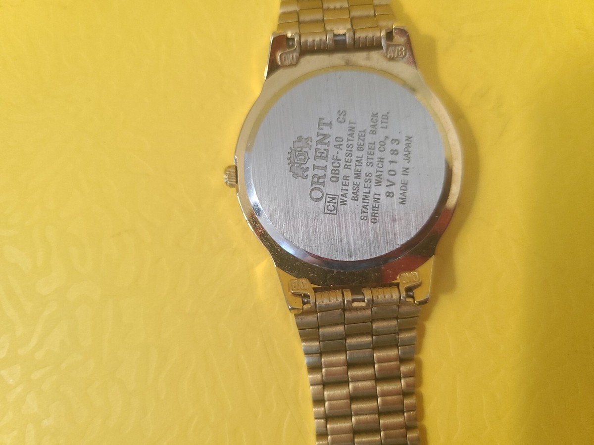ORIENT gold dial Japan Made Original Quartz Watch Water Resist
