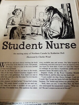 Hs5 Ephemera 50er Jahre Kurzgeschichte Studentin Krankenschwester Katherine Hall