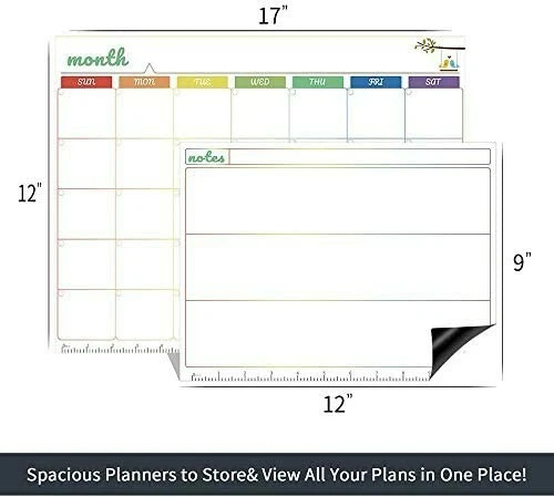Aken Magnetic Memo Boards,16.6” X 11.8” & 12x9 inch, 4 pens,Eraser. - Image 2 of 4