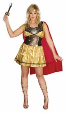 Dreamgirl Golden Gladiator Warrior Adult Plus Costume