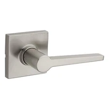 Kwikset Safe Lock Daylon Lever Square Rose Passage Lock Satin Nickel