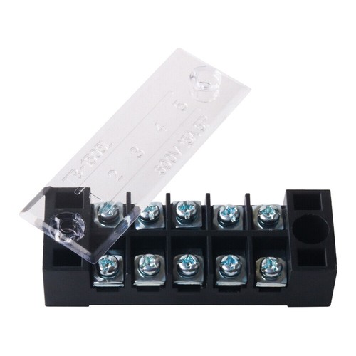 Dual Row Screw Terminal Electric Barrier Strip Block 600V 15A 3/4/5/6/10/12 Pins - Picture 11 of 15