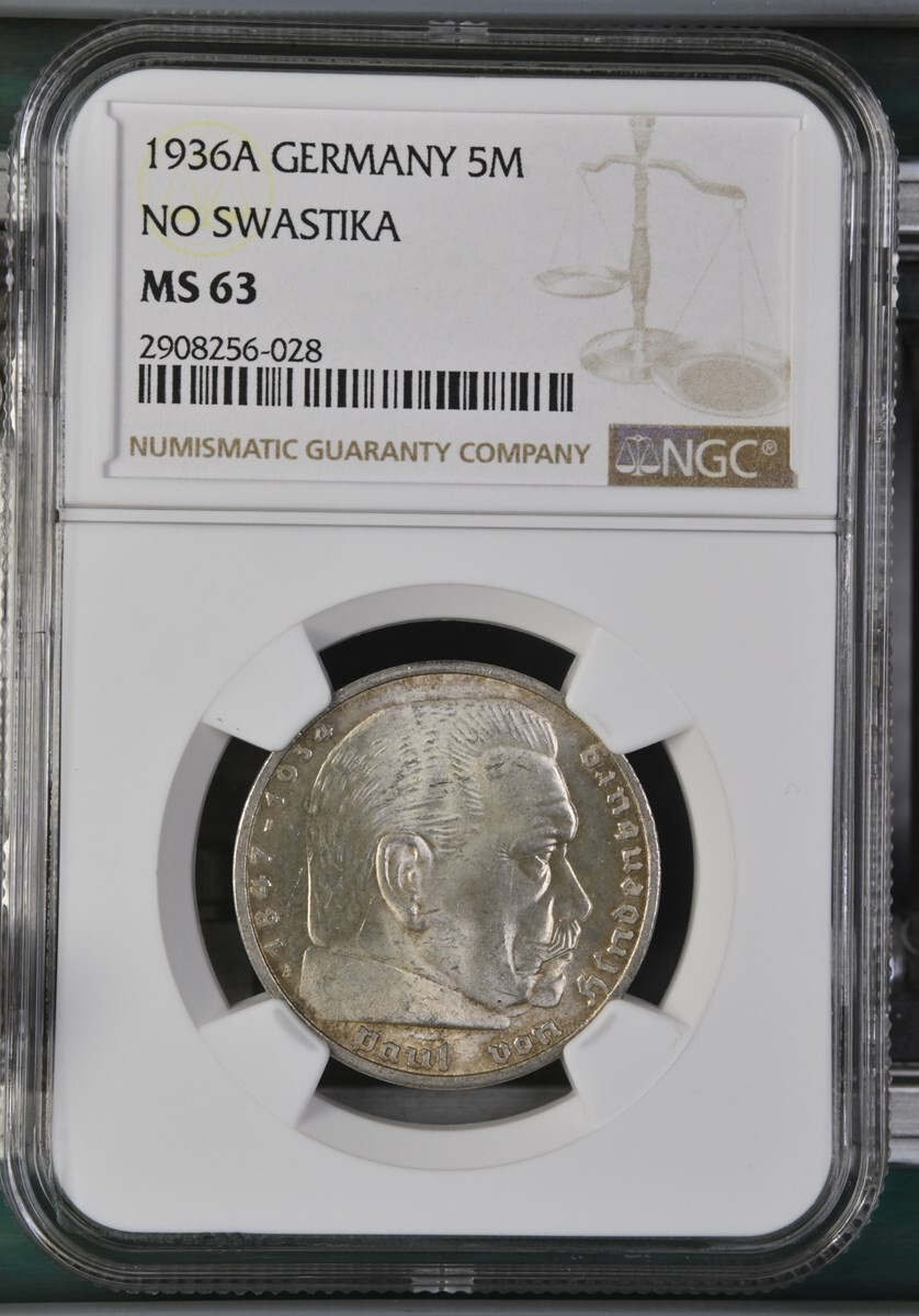 Germany 1936 A 5 Reichsmark, KM#86 NGC MS63 | eBay