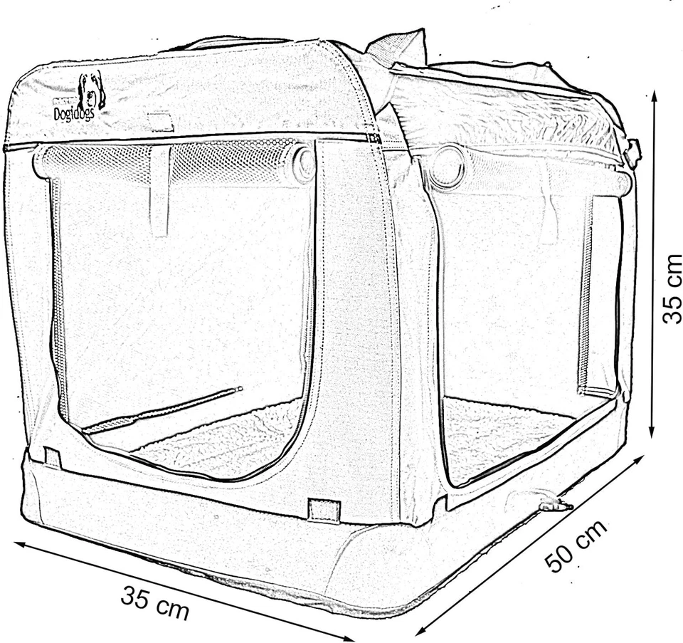 Dogidogs faltbare Transportbox für Hunde - Hundebox deLuxe - 4 Farben - 6 Größen - Bild 2 von 4