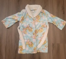 Girls FROZEN Plush Fleece Bathrobe Robe Size 6 Elsa Snowflakes