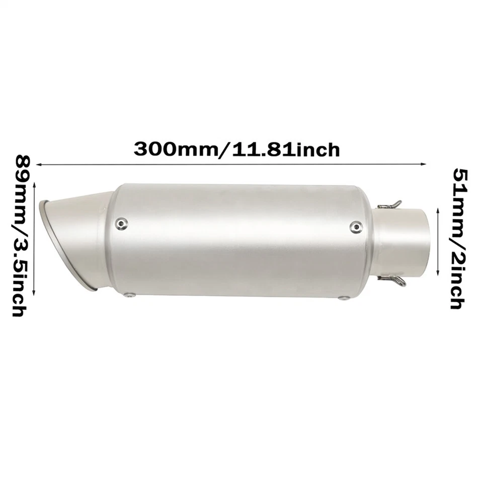 For Kawasaki Honda Suzuki 38-51mm Exhaust System Muffler w/ Silencer Link Tube - Image 4 of 4