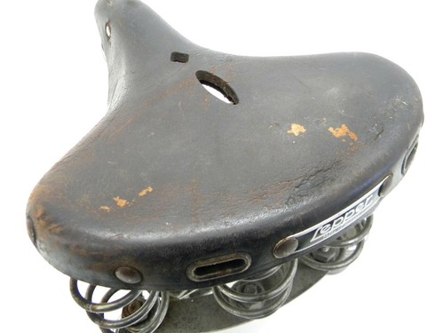 Vintage Lepper Primus Schwarz Leder Sattel (E130) - Picture 7 of 10