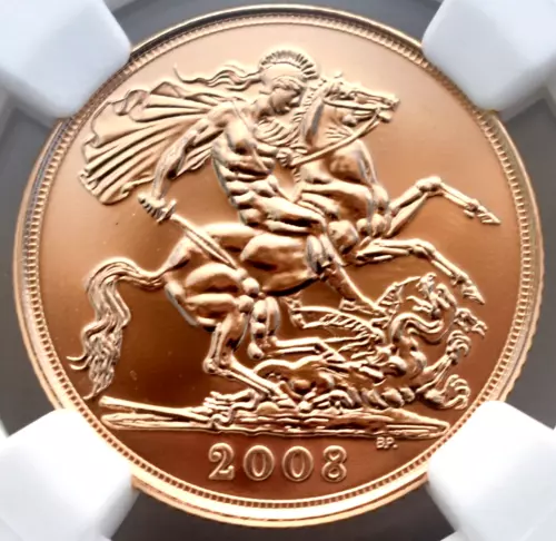 2008 Gold Sovereign NGC MS67 DPL Great Britain UK Coin