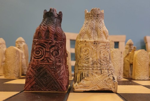 Lewis Chessmen Set, Handmade Viking Chess, Custom Made, VIP Chess Gift - Picture 5 of 21