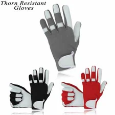 Thorn Proof Men's Boys Gardening Leather Gloves Mechanic Builder Garden work 