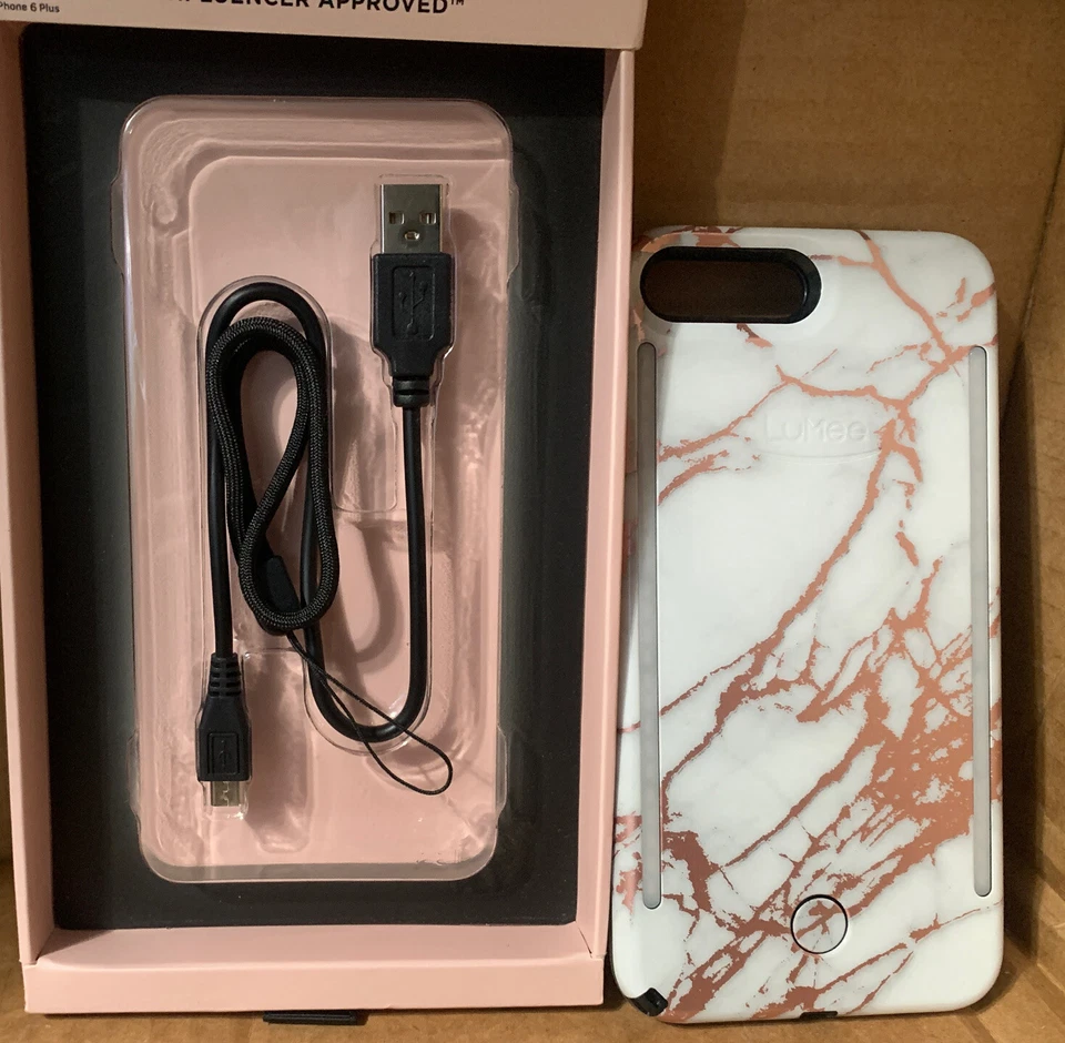 ⚡️LuMee Duo Metallic Marble - Lighted Case (iPhone 6/7/8 Plus 🆕👌 - Image 2 of 3