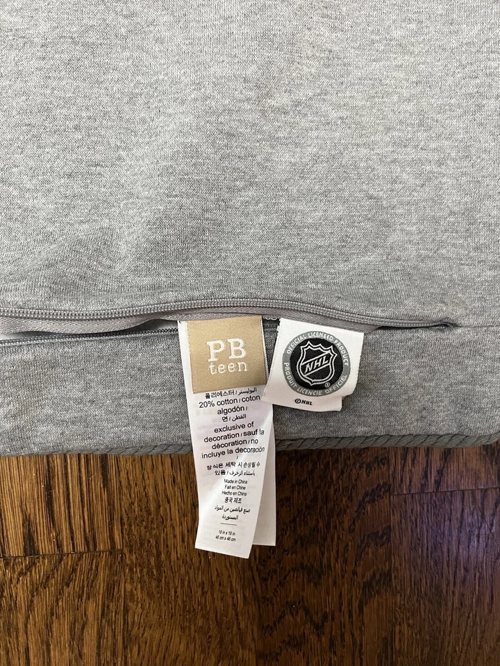 Pottery Barn Sudadera Adolescente Jersey Funda de Almohada, 18" x 18", Gris Foto 3 de 4