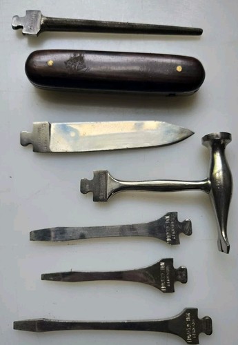 Vintage Knife 1909 German Multi Tool Kit in Leather Case. Zinn Imports N.Y. - Picture 18 of 21